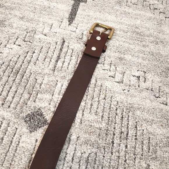 Levi's Brown Full Grain Leather Belt Size 32/80 - Picture 6 of 9